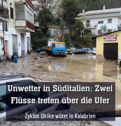 Zyklon Ulrike wütet in Kalabrien