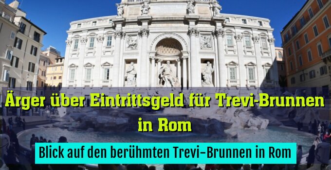 Blick auf den berühmten Trevi-Brunnen in Rom
