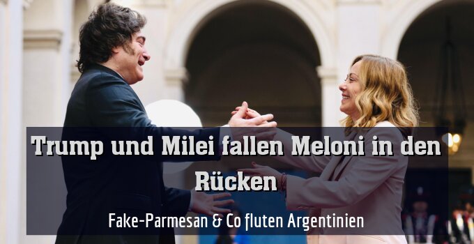 Fake-Parmesan & Co fluten Argentinien