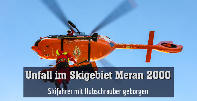 Skifahrer mit Hubschrauber geborgen