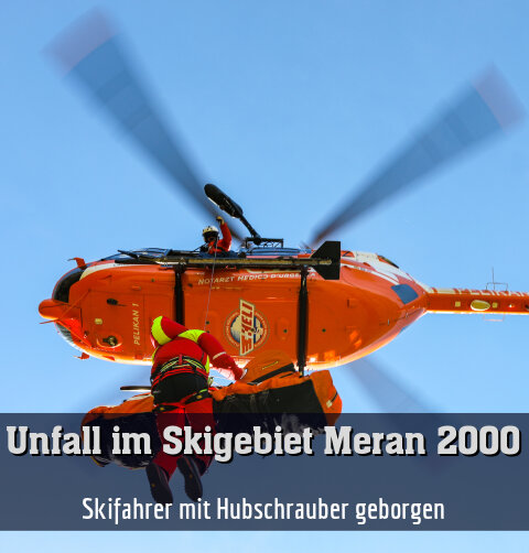 Skifahrer mit Hubschrauber geborgen