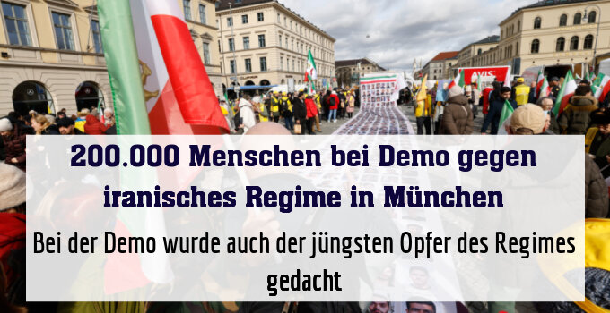 Bei der Demo wurde auch der jüngsten Opfer des Regimes gedacht