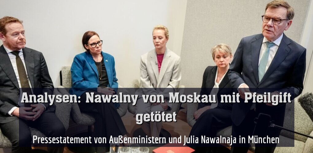 Pressestatement von Außenministern und Julia Nawalnaja in München