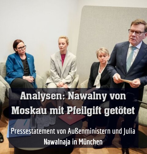 Pressestatement von Außenministern und Julia Nawalnaja in München