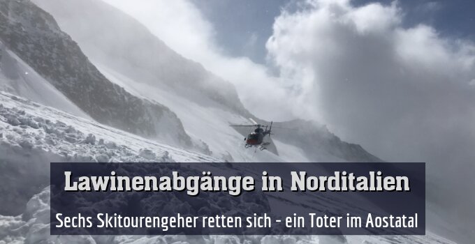 Sechs Skitourengeher retten sich - zwei Tote im Aostatal