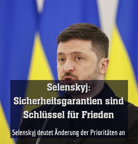 Selenskyj deutet Änderung der Prioritäten an