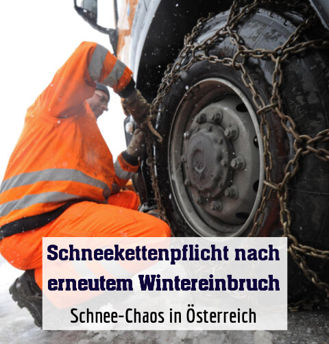 Schnee-Chaos in Österreich