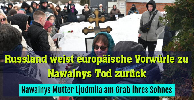 Nawalnys Mutter Ljudmila am Grab ihres Sohnes