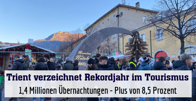 1,4 Millionen Übernachtungen - Plus von 8,5 Prozent