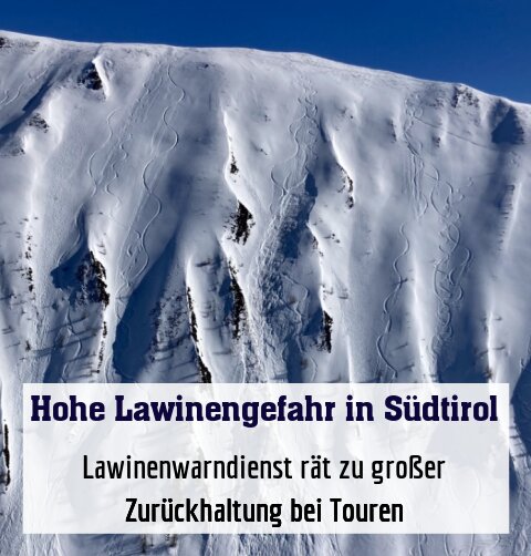 Lawinenwarndienst rät zu großer Zurückhaltung bei Touren