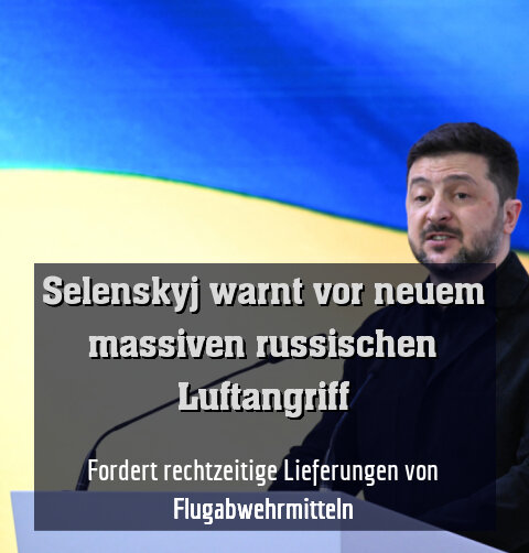 Fordert rechtzeitige Lieferungen von Flugabwehrmitteln