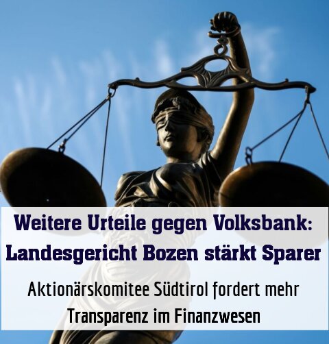 Aktionärskomitee Südtirol fordert mehr Transparenz im Finanzwesen