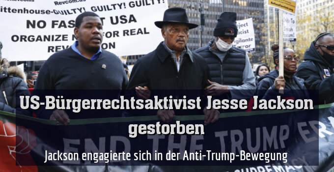 Jackson engagierte sich in der Anti-Trump-Bewegung