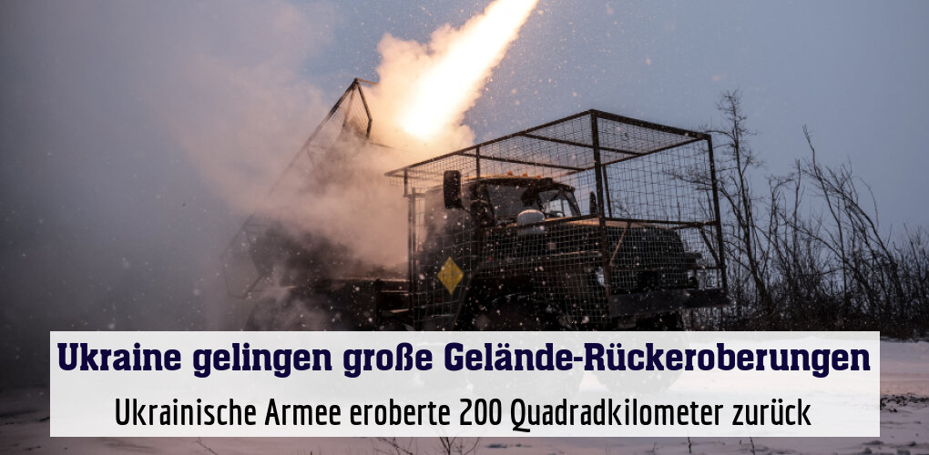 Ukrainische Armee eroberte 200 Quadradkilometer zurück