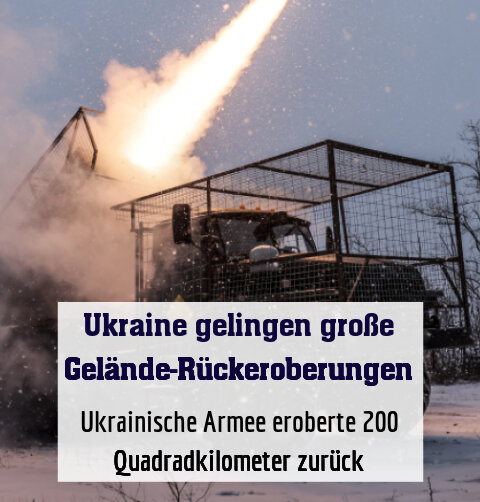 Ukrainische Armee eroberte 200 Quadradkilometer zurück