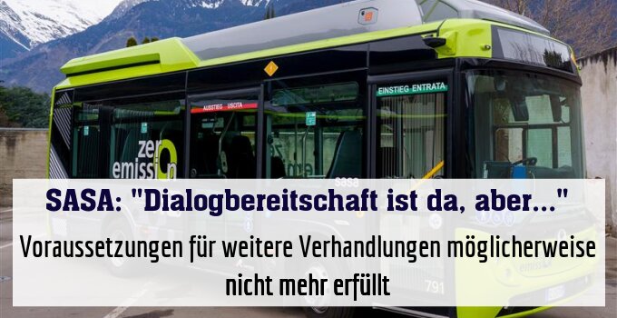 Voraussetzungen für weitere Verhandlungen möglicherweise nicht mehr erfüllt