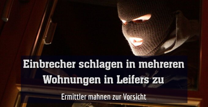Ermittler mahnen zur Vorsicht