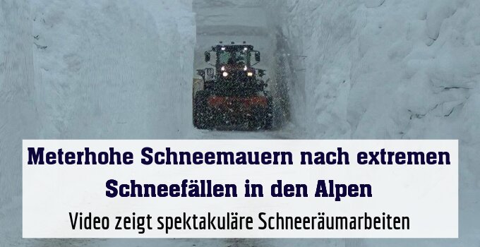 Video zeigt spektakuläre Schneeräumarbeiten