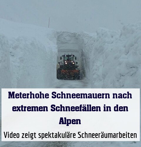 Video zeigt spektakuläre Schneeräumarbeiten