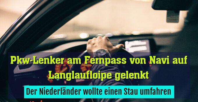 Der Niederländer wollte einen Stau umfahren