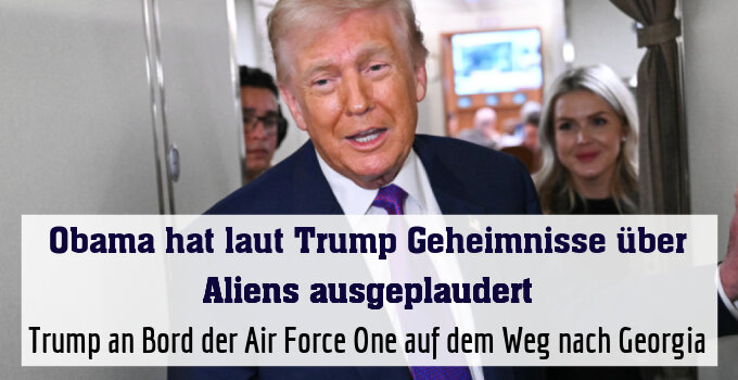 Trump an Bord der Air Force One auf dem Weg nach Georgia