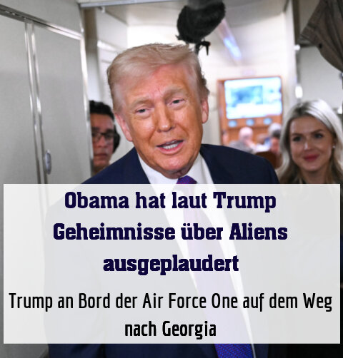 Trump an Bord der Air Force One auf dem Weg nach Georgia
