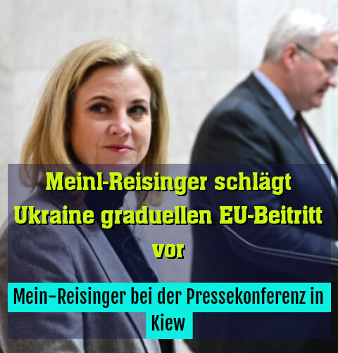 Mein-Reisinger bei der Pressekonferenz in Kiew