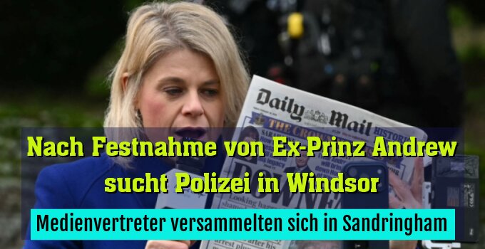 Medienvertreter versammelten sich in Sandringham