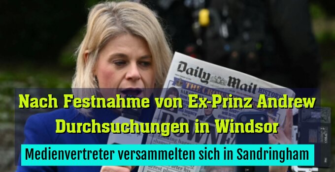 Medienvertreter versammelten sich in Sandringham