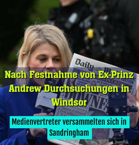 Medienvertreter versammelten sich in Sandringham