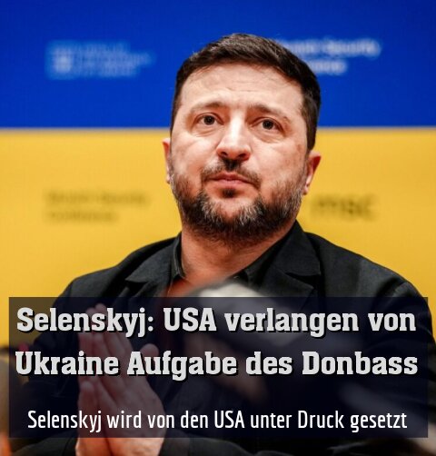 Selenskyj wird von den USA unter Druck gesetzt