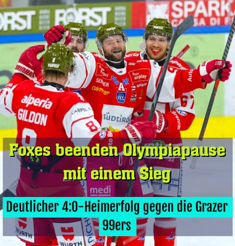 Deutlicher 4:0-Heimerfolg gegen die Grazer 99ers