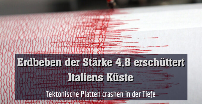 Tektonische Platten crashen in der Tiefe