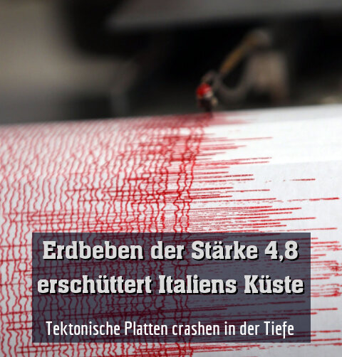 Tektonische Platten crashen in der Tiefe