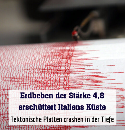 Tektonische Platten crashen in der Tiefe