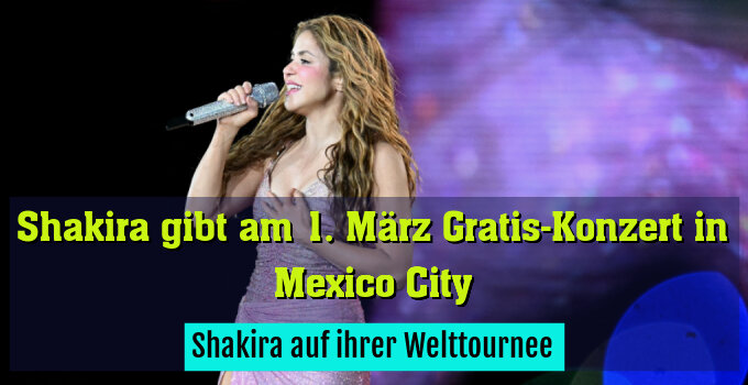 Shakira auf ihrer Welttournee