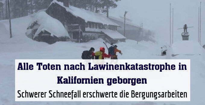 Schwerer Schneefall erschwerte die Bergungsarbeiten