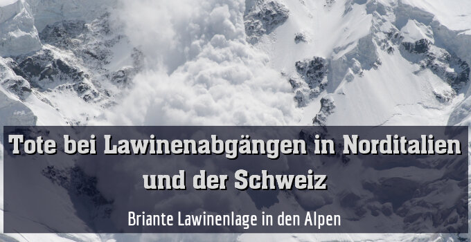 Briante Lawinenlage in den Alpen