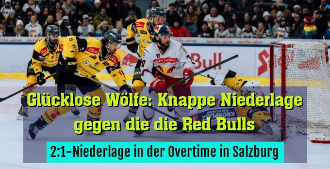 2:1-Niederlage in der Overtime in Salzburg