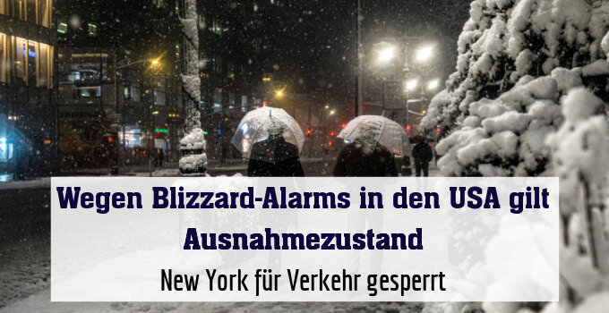 New York für Verkehr gesperrt