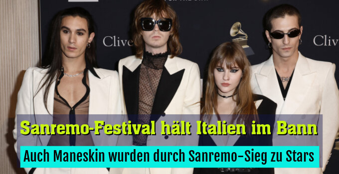 Auch Maneskin wurden durch Sanremo-Sieg zu Stars
