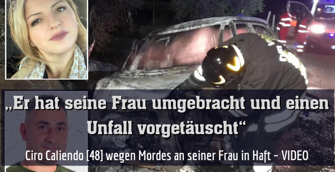 Ciro Caliendo [48] wegen Mordes an seiner Frau in Haft – VIDEO
