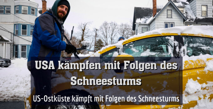US-Ostküste kämpft mit Folgen des Schneesturms