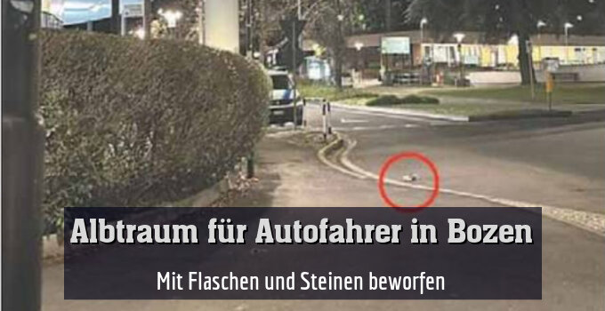 Mit Flaschen und Steinen beworfen