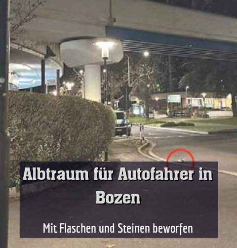 Mit Flaschen und Steinen beworfen