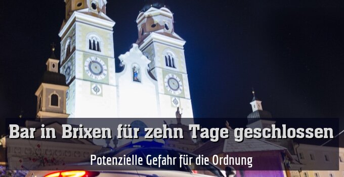 Potenzielle Gefahr für die Ordnung