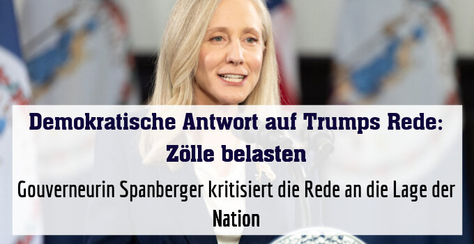 Gouverneurin Spanberger kritisiert die Rede an die Lage der Nation