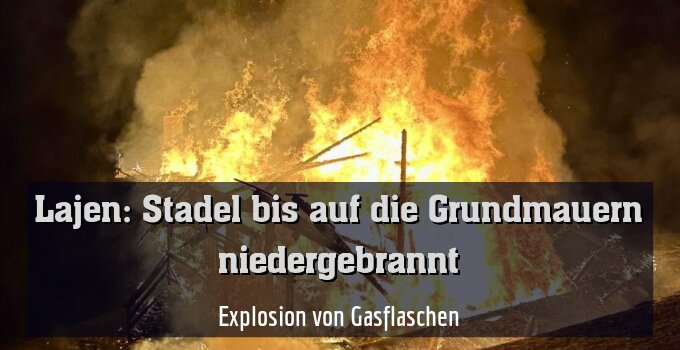 Explosion von Gasflaschen