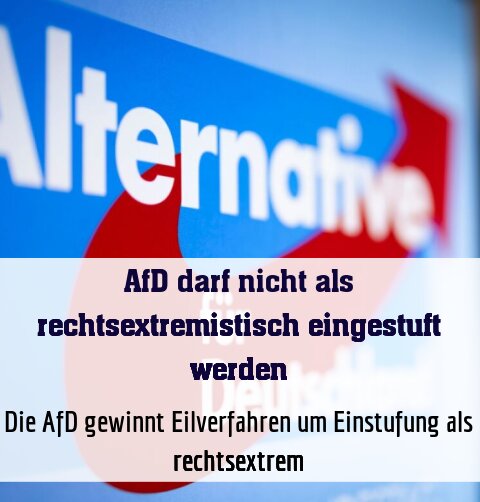 Die AfD gewinnt Eilverfahren um Einstufung als rechtsextrem