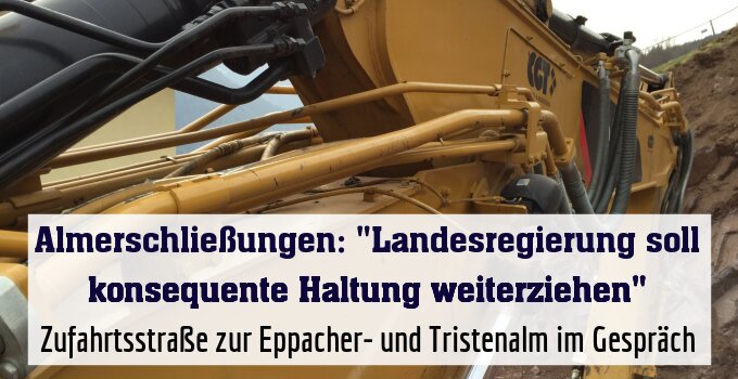 Zufahrtsstraße zur Eppacher- und Tristenalm im Gespräch